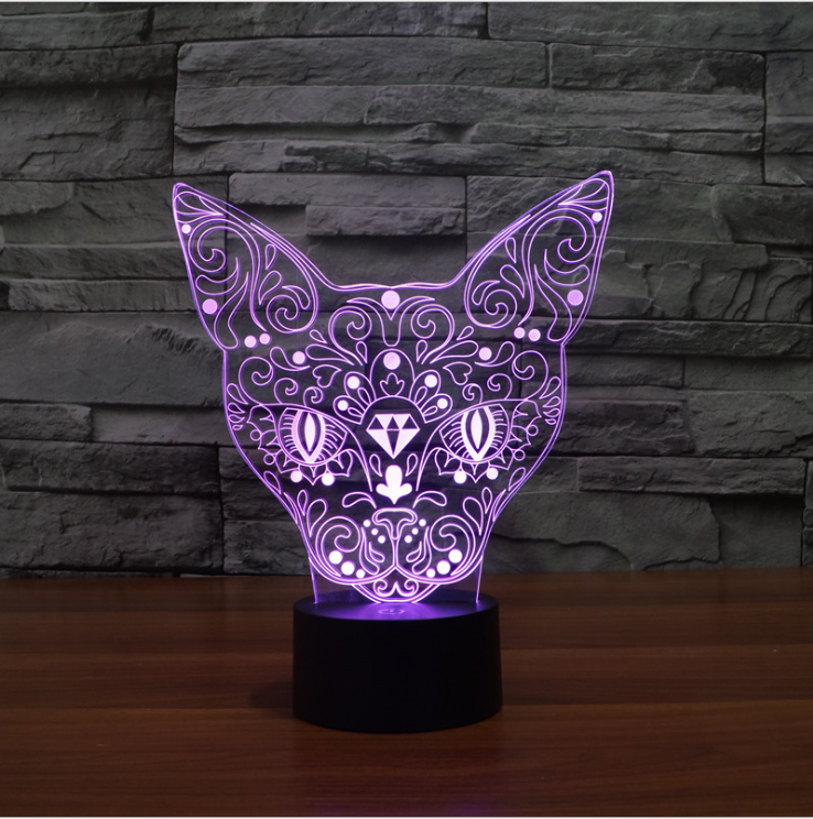 3D LED Bastet Lamp