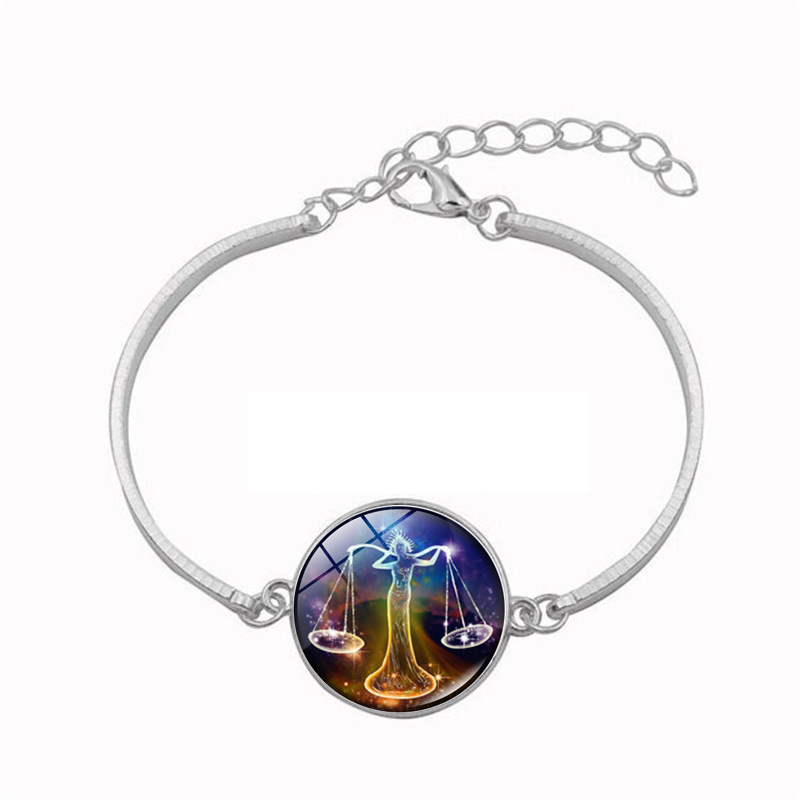 Bracelet signe astrologique balance en acier inoxydable