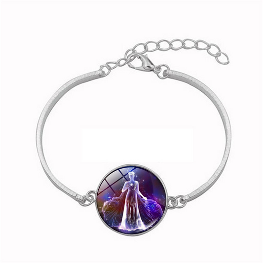 Bracelet Signe Astrologique Vierge Fin Argent