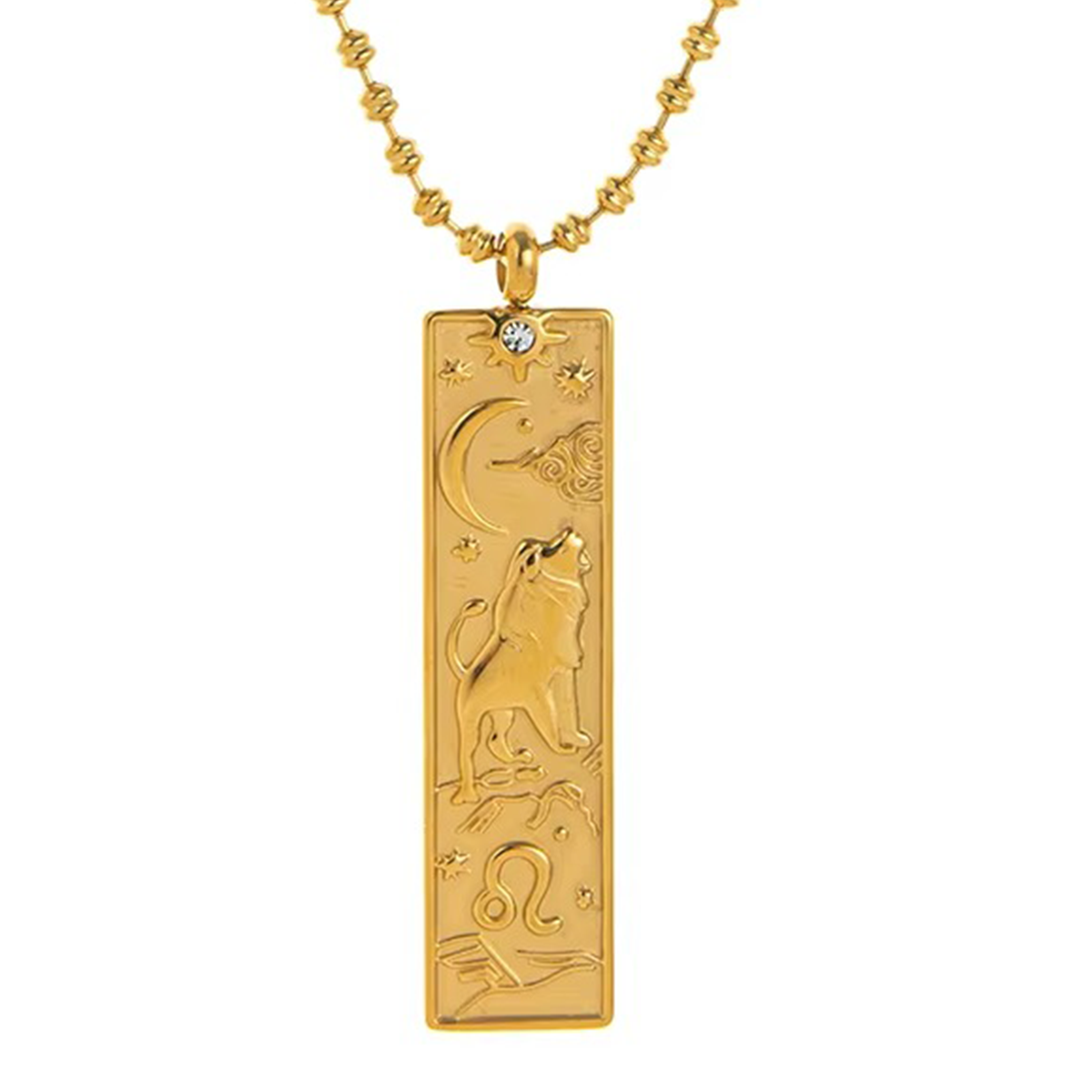 Rectangular Pendant Zodiac Necklace