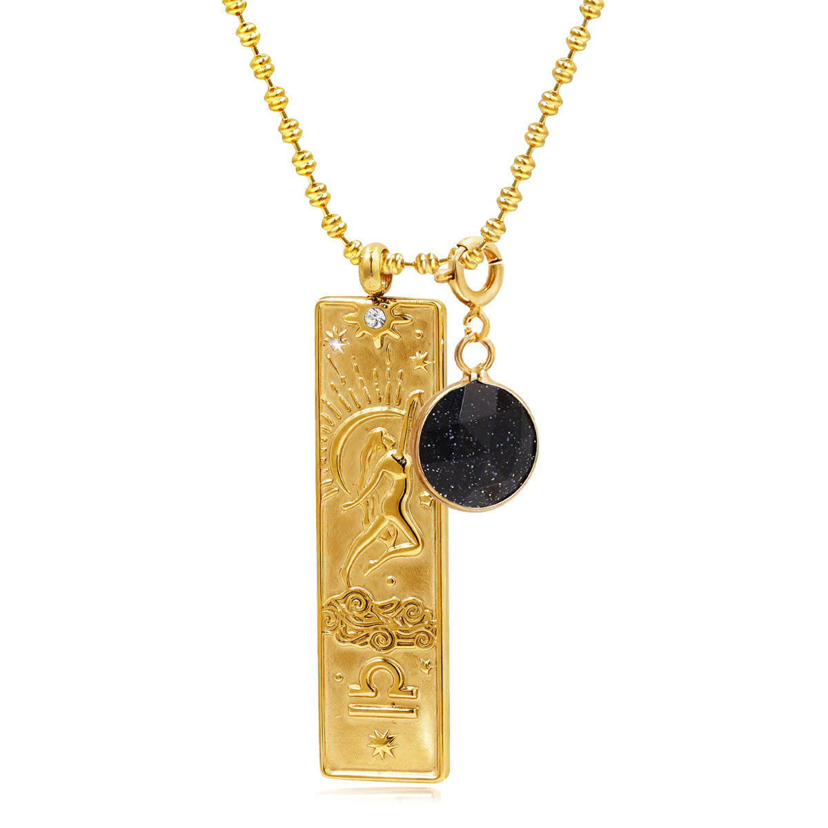 Rectangular Pendant Zodiac Necklace