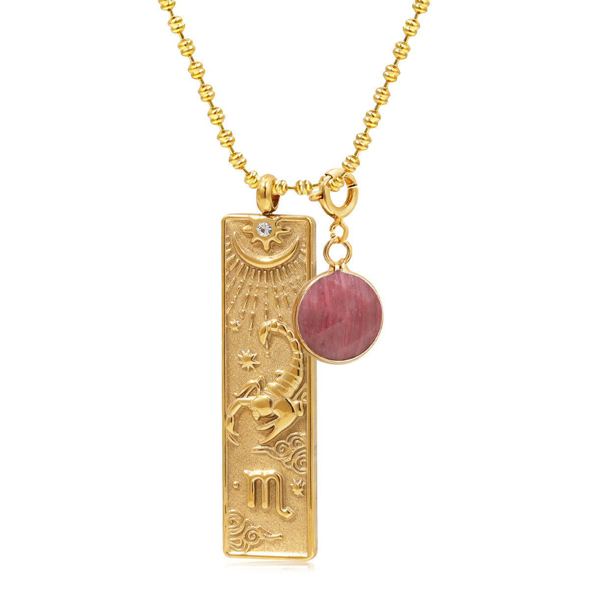 Rectangular Pendant Zodiac Necklace