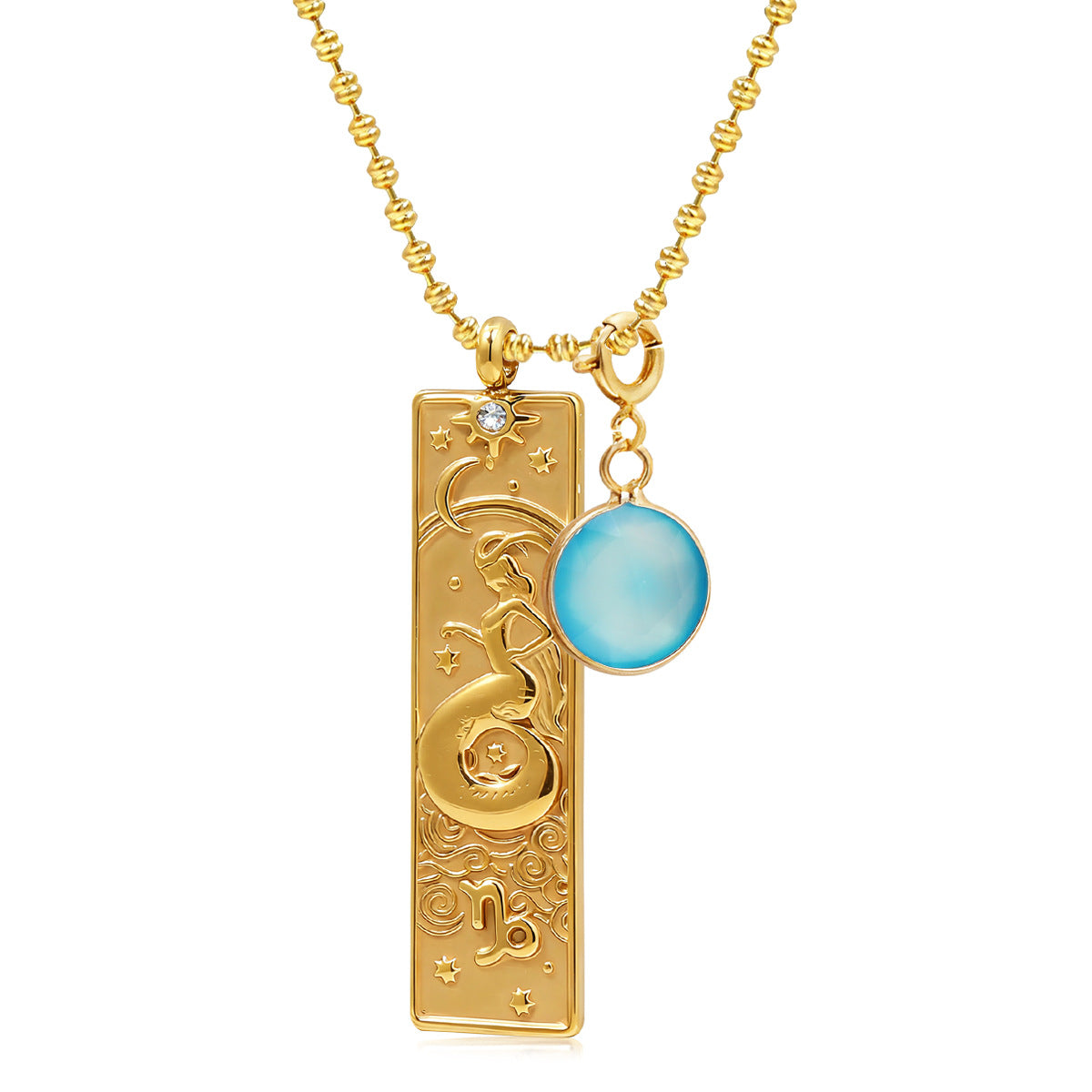 Rectangular Pendant Zodiac Necklace