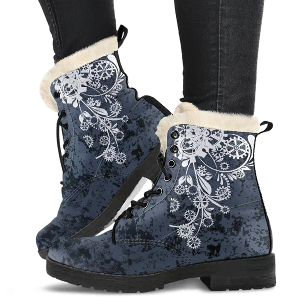 Boots discount femme grise