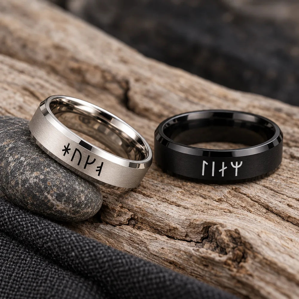 Anneau Personnalisé Runes Viking – 4