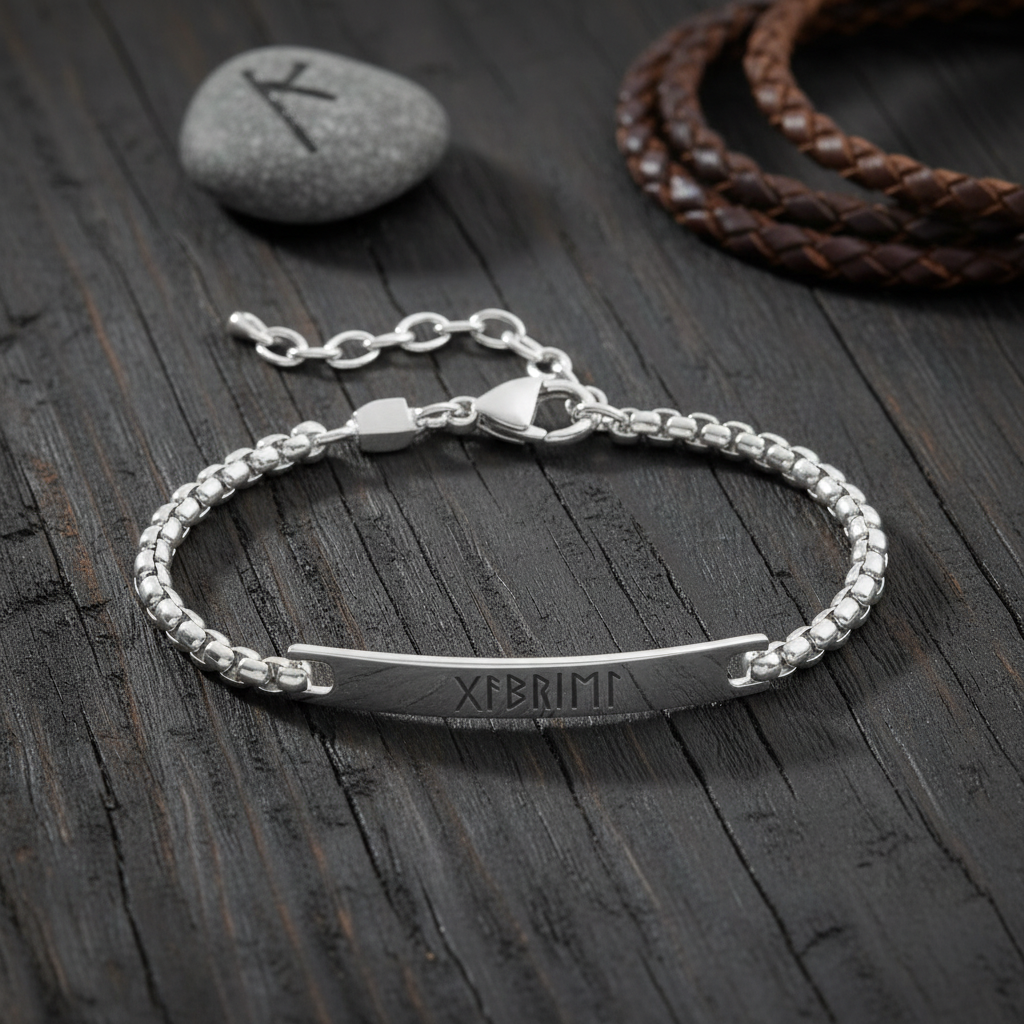 Viking Runes Thin Bracelet