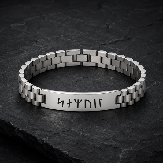 Bracelet Runes Viking Personnalisé Homme