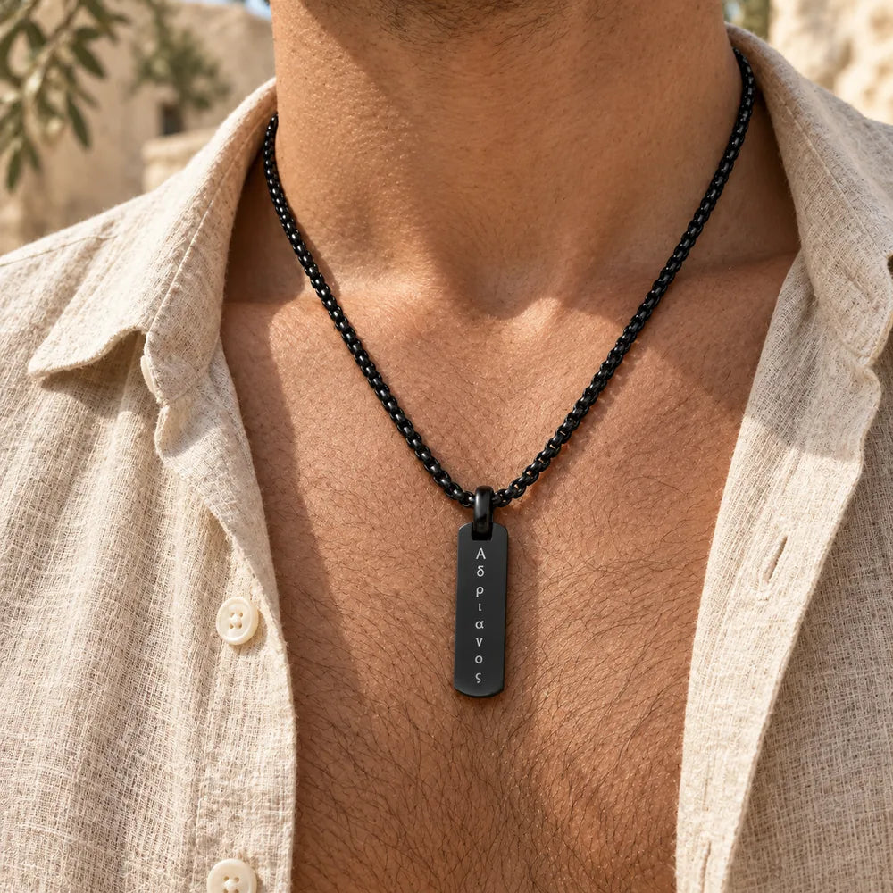 Collana Uomo Incisa Greco Antico – 1