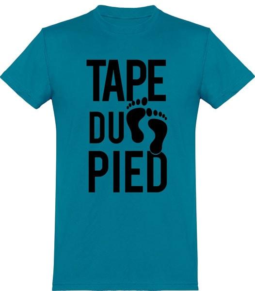 T-shirt bleu Tape du Pied Teufeur