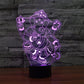 Lampe Led 3D Éléphant Ganesh Violet