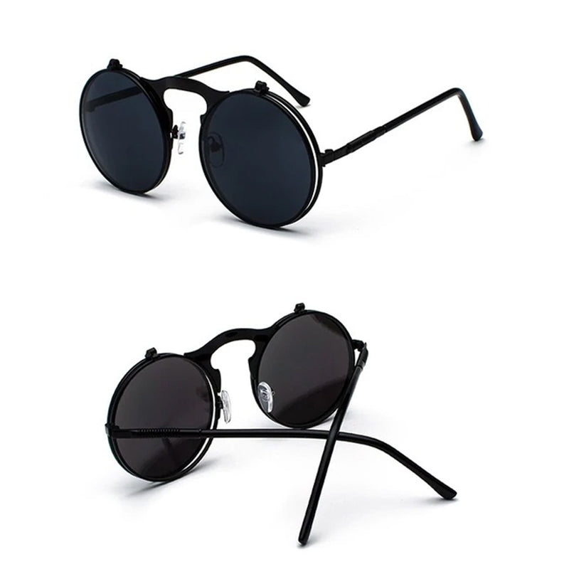 Runde Sonnenbrille - Flip-Up-Gläser